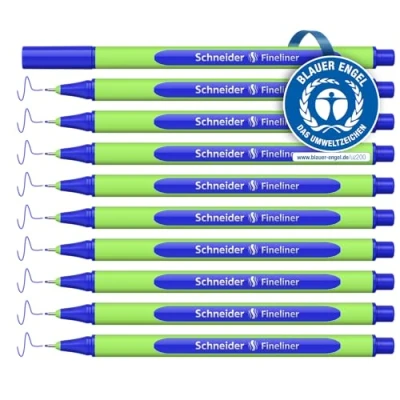 Image de Schneider 187912 Fineliner de Line Up, 0,4 mm, Lapis Blue, Lot 10