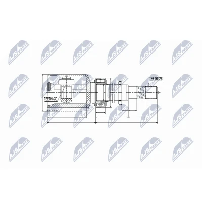 Image de Jeu de joints, arbre transmission NTY NPW NS 021