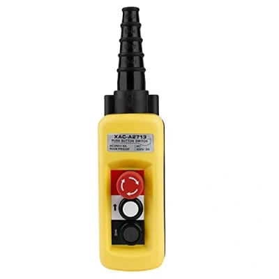 Image de Interrupteur de Commande Levage Grue, XAC A2713 Contrôleur Suspension avec à Bouton poussoir Grue Chaîne Arrêt d&#039;Urgence (2 Boutons)