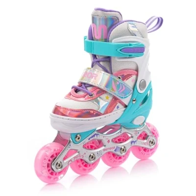 Image de meteor® Rollers en ligne 4 1 pour enfants Patins à roulettes Carbone réglables Grandes roues