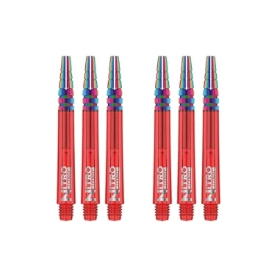 Image de RED DRAGON Nitrotech Ionic Lot de 2 tiges fléchettes rouges intermédiaires (6 au total)