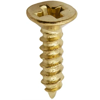 Image de FUXXER® Lot de 100 Vis à bois d’aspect vieilli Aspect laiton ou bronze tête fraisée et empreinte cruciforme auto taraudeuses 2 x 6 mm/8 mm/10 mm 3 12 mm/14 mm, or