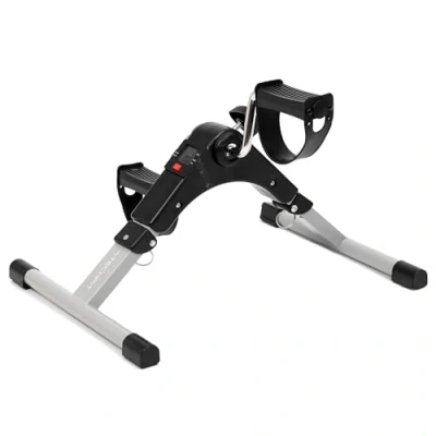 Image de TechFit Mini Vélo d&#039;Appartement Pliable Portable 2,35 kg Exercice Bras Jambes Réglable 5 Niveaux Résistance Mécanique Écran LCD Antidérapant pour Personnes Âgées Bureau Maison 1 Unité