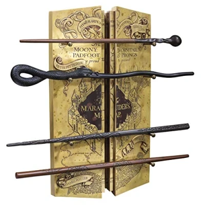 Image de The Noble Collection Marauder Wand Set with Map Display Stand 31.5in (43cm) Resin Wands Officially Licensed Harry Potter Film Movie Gifts for Fans