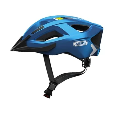 Image de ABUS Casque de ville Aduro 2.0 vélo polyvalent avec lumière dans un design sportif pour la circulation en hommes et femmes Bleu, taille M