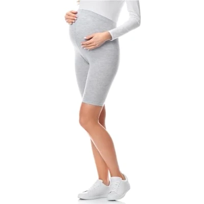 Image de Be Mammy Leggings Courts de Maternité Confortables en Coton Pantalons pour l&#039;été Legging Court Grossesse BE20 228 (Mélange M)