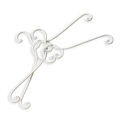 Image de Loberon Lot de 2 cintres Guin Fer H/L/P env. 18.5/41/1 cm Blanc Vieilli