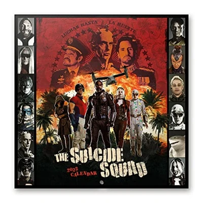 Image de Grupo Erik Calendrier 2022 Suicide Squad 12 Mois, Mural, De Janvier à Décembre 2022, 30 x 60 cm, 6 langues, 1 Poster Inclus, Certifié FSC CP22081