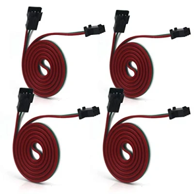 Image de Taikuwu 4 PCS 1M Câble D&#039;extension LED 3 Broches Connecteur JST à Fiche Mâles et Femelle Pour WS2812B WS2812 WS2811 Lampe Bande