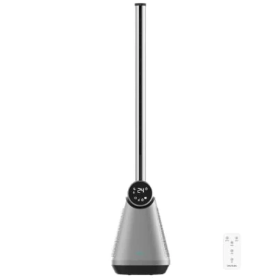Image de Cecotec Ventilateur de Colonne EnergySilence 9890 Skyline Bladeless Dark Technologie sans pale Diamètre 100 cm, LED et Télécommande, 3 Vitesses Modes, Oscillation à 40º