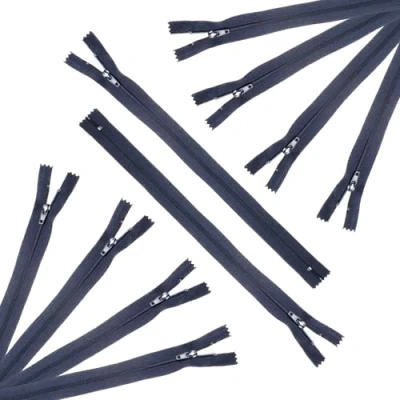 Image de Trimz Lot de 10 Fermetures éclair unidirectionnelles avec Dents 4 mm, Polyester, 30 cm