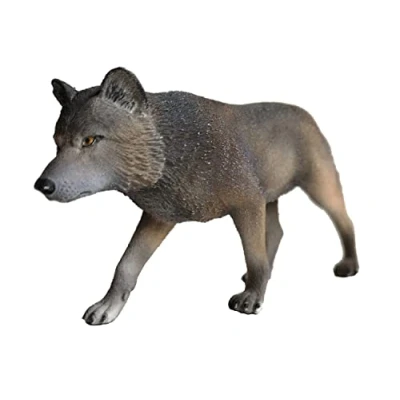 Image de Bullyland 63460 Figure de Jeu du Loup, d&#039;env. 11 cm, fidèle au détail, sans PVC, comme Figurine gâteau et Cadeau pour Les Enfants à partir 3 Ans, Imprimé Animal, 63460, Multicolore, s