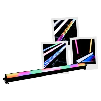 Image de BoomToneDJ Skybar v3 Barre LED couleur RGB de 1m. Eclairage scène Noir Wash Beam Blinder Ambiance lumineuse. Projecteur linéaire 224 Pilotage DMX, Manuel, Automatique, Musique pour Club, Déco.