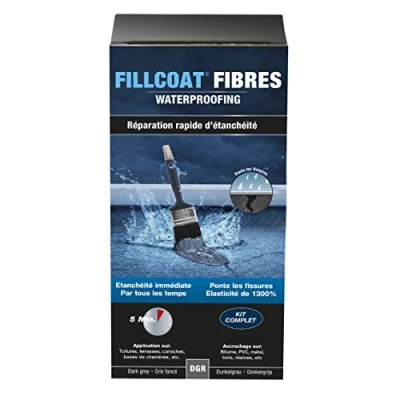 Image de Rust Oleum 26. kit. 1 Remplir Manteau Fibres, instantané Imperméabilisant tous les temps, gris foncé