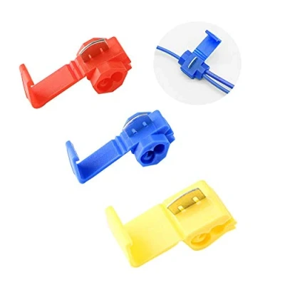 Image de Aiqeer 60 Pièces Scotch Lock Quick Connecteurs Set, Verrouillage Connecteurs, Connecteur Dérivation Rapide (25 Rouge, 30 Bleu, 5 Jaune)