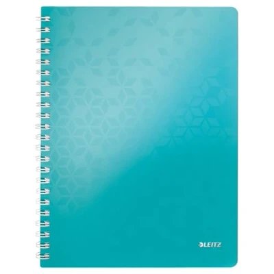Image de Leitz, Cahier à spirales A4 PP ligné, 160 pages 80g/m², Leitz WOW, Menthe, 46370051