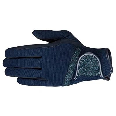 Image de PFIFF 102777 Glamour Gants d&#039;équitation Bleu foncé Taille XL
