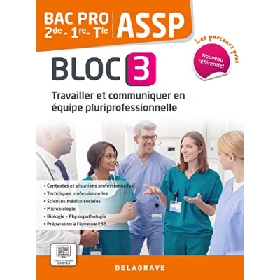 Image de Les Parcours Pros ASSP Bloc 3 2de, 1re, Tle Bac Pro (2023) Pochette élève Livre d’occasion Correct
