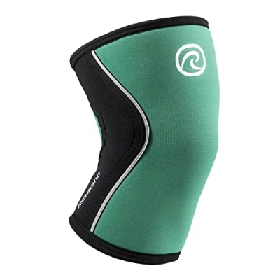 Image de Rehband Genouillère en néoprène de 5 mm pour soutenir les genoux Stabilise articulations et muscles Idéal le sport la musculation, Couleur:Emerald Vert, Taille:XL