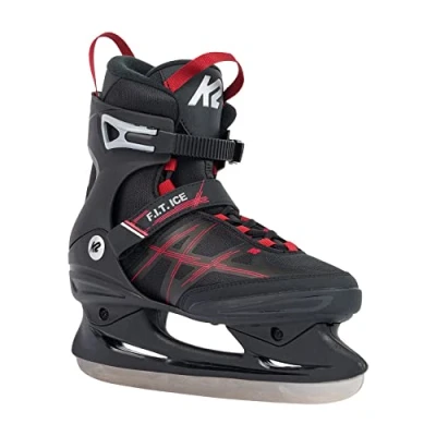 Image de K2 F.i.t Patins à Glace pour Hommes, Noir/Rouge, EU: 39 (UK: 5.5 — MP: 24.5)