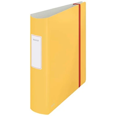 Image de Leitz Classeur à Levier 180 Active, Capacité 500 Feuilles, Dos 82 mm, Cosy, A4, Jaune, 10380019