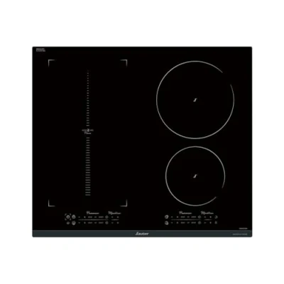 Image de Sauter SPI9648BP Plaque Induction Table de Cuisson Encastrable Noir 4 Foyers 7400W Dimensions Encastrement : 56x49cm Horizone et Fonction Piano Fabriqué en France