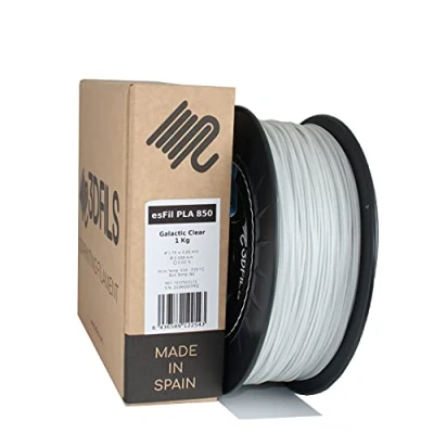 Image de 3DFILS Filament pailleté pour impression 3D esFil PLA Max : 1,75 mm, 1 kg, Galactic Clear