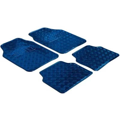 Image de WALSER 28022 Ensemble de tapis sol Caoutchouc avant et arrière 4 Bleu Adaptation universelle 70.5 x 49, 42.5 48 oscaro, mister auto, yakarouler