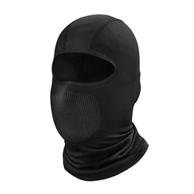 Image de SHIMA Balaclava Cooler Respirant Unisex Coolmax Motorcycle Mesh Soft avec séchage Rapide Toute l&#039;année Hommes et Femmes (Noir, M L)