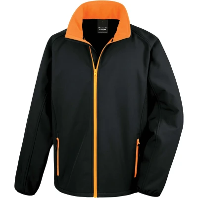 Image de Result R231m Veste Imprimable en Softshell XL Noir/Orange