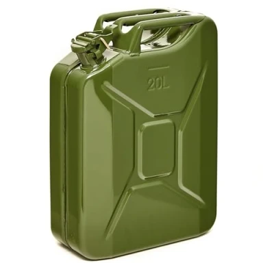 Image de BW© Jerrican en métal pour carburant 20 l Vert olive RAL 6003 Certifié TÜV et homologation ONU Fabriqué Europe