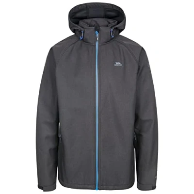 Image de Trespass Maverick Veste Softshell imperméable avec Capuche réglable zippée XXL Noir