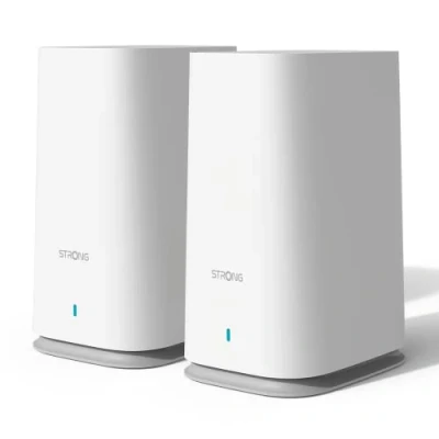 Image de STRONG MESHKIT2100 Atria Système WiFi 5 Mesh pour la Maison: Couverture 200m2. Plus de Zones d&#039;ombre. Booster Votre à 2100 Mbits. 2 Ports Ethernet Gigabits. Compatible Box Internet opérateurs.