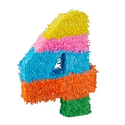 Image de Relaxdays Pinata Chiffre 4, 10025189_906, Coloré, 4