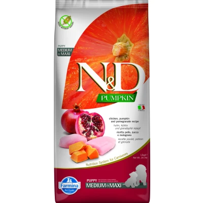Image de N&amp;D Pumpkin nourriture pour chiots Poulet moyennes et grandes races 12 kg