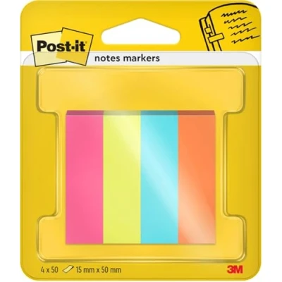 Image de Marque pages en papier Post it, Couleurs Poptimistic, 12.7 mm x 44.4 mm, 50 feuilles/bloc, 4 blocs/paquet 7100259443