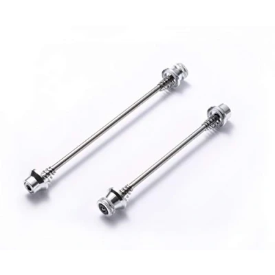 Image de VTT Vélo de route Moyeu roue non verrouillage libération rapide brochettes Définit, hexagonale M5 à tête Antivol Secure Lock brochettes, MTB black