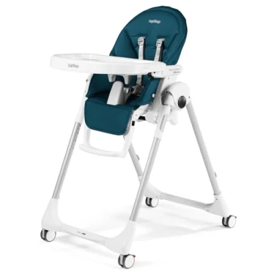 Image de Peg Perego Prima Pappa Follow Me, chaise haute, Bleu (petroleum)