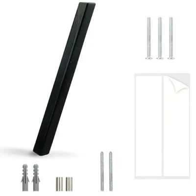 Image de HASWARE Panneau De NuméRo Maison Flottant: 5 Pouce (12cm) Signalisation Porte Moderne Frappant Pour Les Chiffres D&#039;Adresse Rue (Slash, Noir)