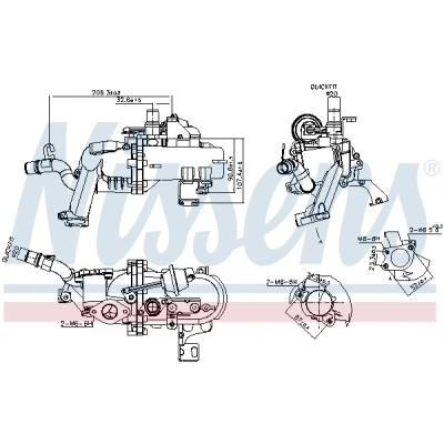 Image de NISSENS 989285 Refroidisseur EGR avec bypass à dépression