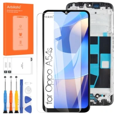 Image de Arbilato Écran LCD pour Oppo A54s CPH2273 Ecran Display Numériseur Complet Tactile Vitre Remplacement Assemblé(Noir avec Cadre,6.52&quot;)