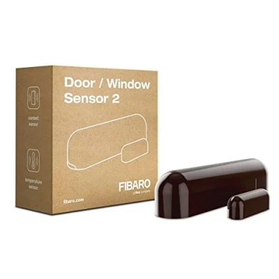 Image de FIBARO Fgdw 0027 Porte/Fenêtre Sensor 2, Marron Foncé