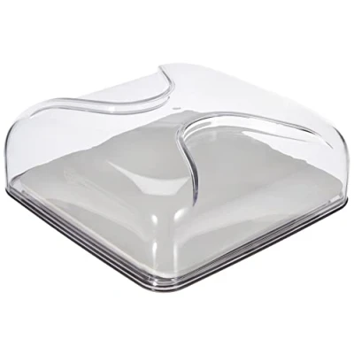 Image de Guzzini, Cloche À Fromage Carrée Gocce, 25,5 x h11,5 cm