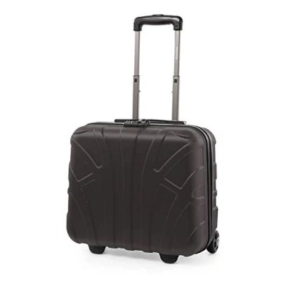 Image de Suitline Trolley Pilote Cabine, Valise Rigide avec Compartiment Ordinateur Portable, Titane