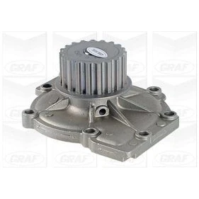 Image de GRAF PA1263 Pompe à eau 19 avec joint d&#039;étanchéite mécanique Tôle d&#039;acier 55 pour transmission par courroie de distribution VOLVO: 850 Break