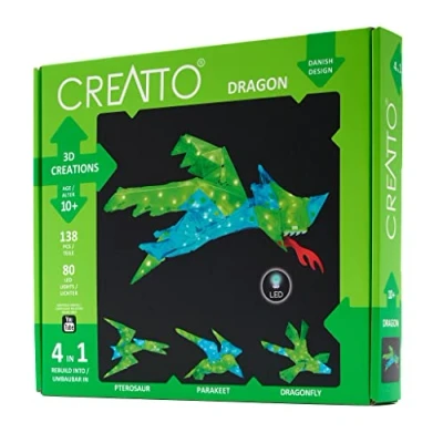 Image de Thames &amp; Kosmos , 03523 Creatto: Dragon Build 4 different models Pterosaur, Parakeet Dragonfly Ages 10 +