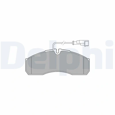 Image de DELPHI LP3574 Jeu de plaquettes frein contact signal d&#039;usure inclus avec tôle anti bruit sans accessoires NISSAN: Cabstar, NT400 Cabstar