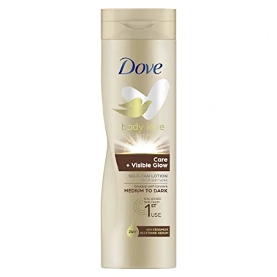 Image de Dove Lotion 250 ml visible Glow Dark Blanc