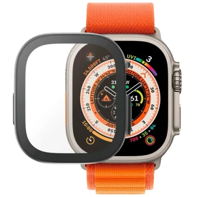 Image de Coque Apple Watch Ultra 2 49 mm: PanzerGlass Full Body Intercalaire Noir Silicones Et TPU (doux) Smart Covers