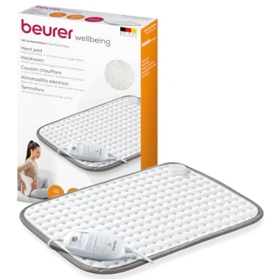 Image de Beurer HK Limited Edition 2023 Coussin chauffant, douillet avec 3 niveaux de température et arrêt automatique, lavable en machine